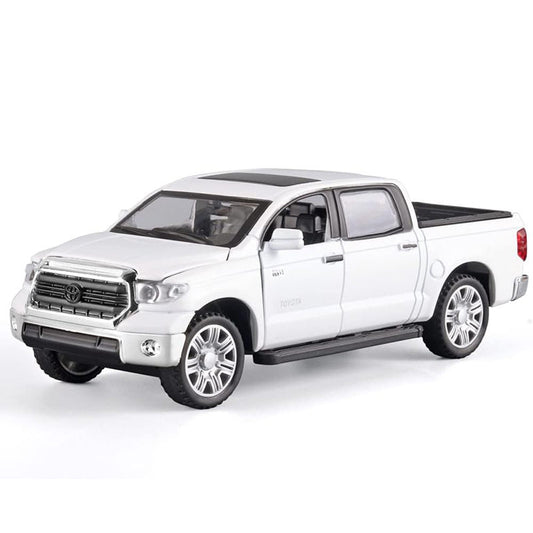 OPPCARE Pull Back Pickup Truck Model 1/32 with Sound and Light Gifts for Kids-White