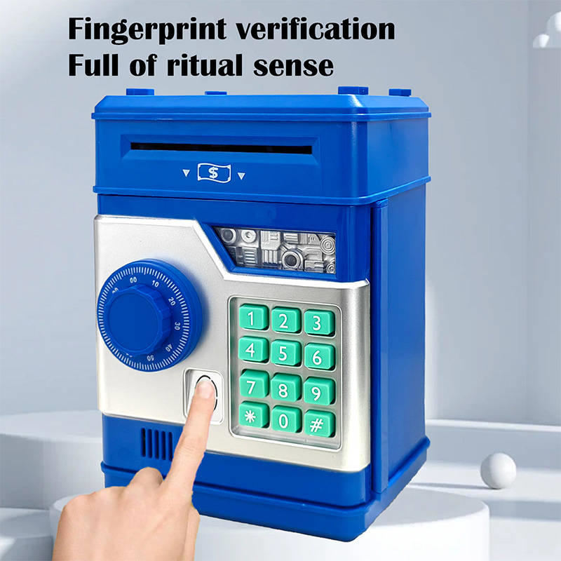 OPPCARE Toys Piggy Banks Safe Fingerprint Children Electronic Combination Lock Coin Saver-Blue