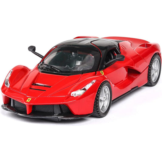 OPPCARE Pull Back Vehicle 1:32 Scale with Lights and Sounds Alloy Die Cast-Red