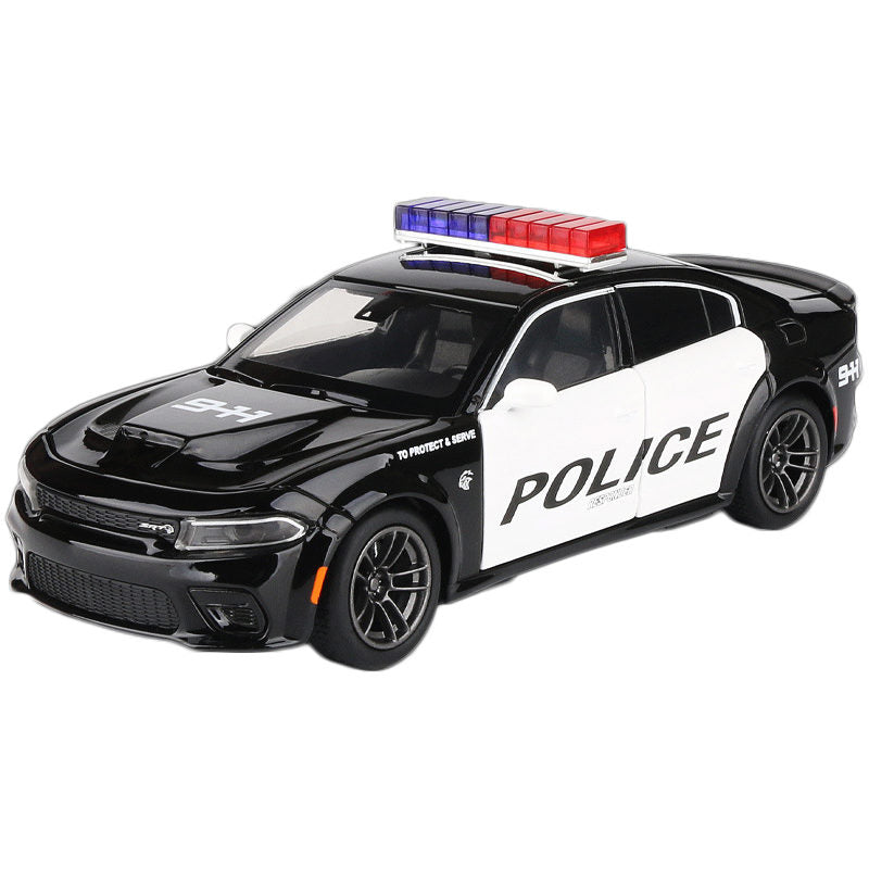 OPPCARE Zinc Alloy Model Car 1:32 Scale with Sound and Light for Kids Boy-Police Car