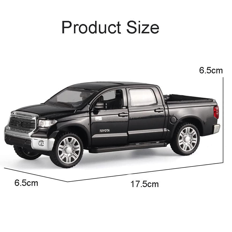 OPPCARE Pull Back Pickup Truck Model 1/32 with Sound and Light Gifts for Kids-Black