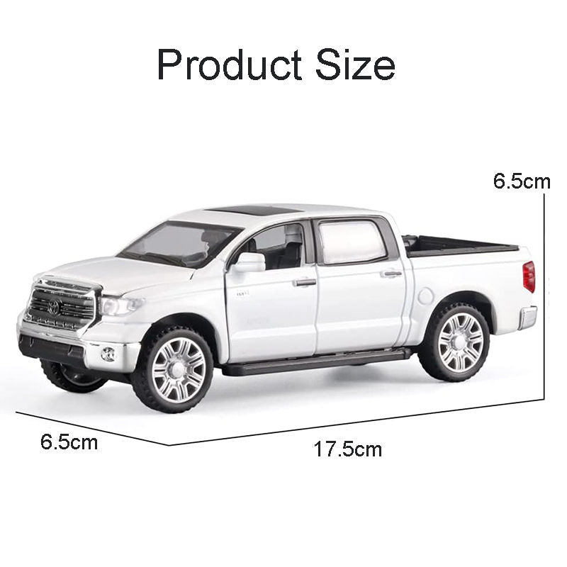 OPPCARE Pull Back Pickup Truck Model 1/32 with Sound and Light Gifts for Kids-White