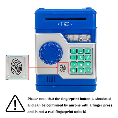 OPPCARE Toys Piggy Banks Safe Fingerprint Children Electronic Combination Lock Coin Saver-Blue