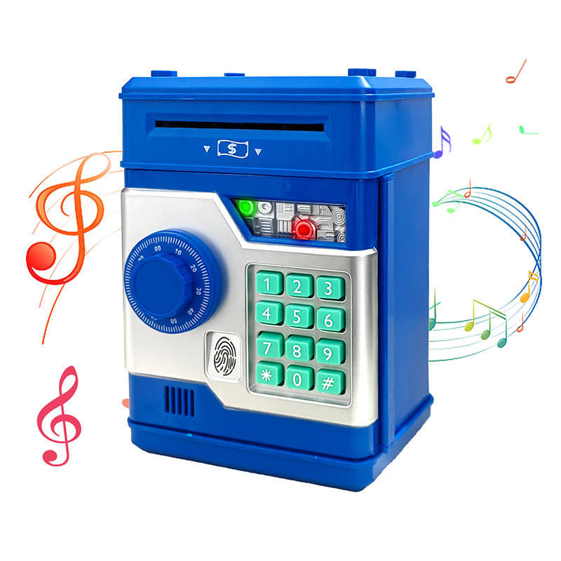 OPPCARE Toys Piggy Banks Safe Fingerprint Children Electronic Combination Lock Coin Saver-Blue