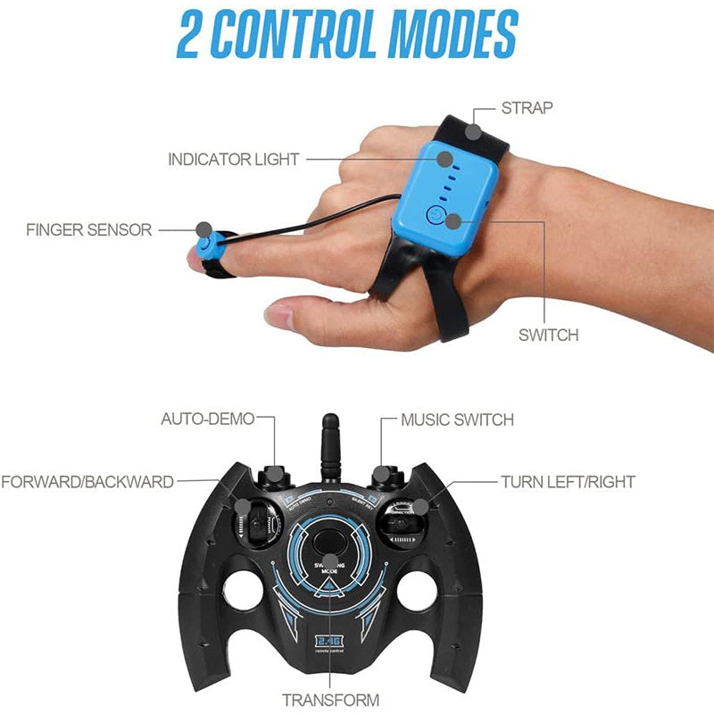 OPPCARE Gesture Sensor Car Remote Control Twisting Car Dancing Off-Road Car Childrens Toys-Blue