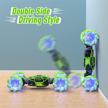 OPPCARE Gesture Sensor Car Remote Control Twisting Car Dancing Off-Road Car Childrens Toys-Green