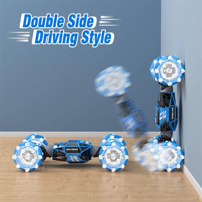 OPPCARE Gesture Sensor Car Remote Control Twisting Car Dancing Off-Road Car Childrens Toys-Blue