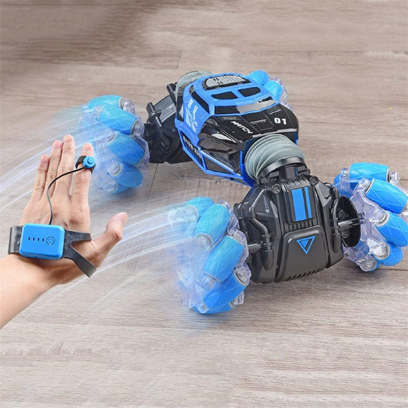 OPPCARE Gesture Sensor Car Remote Control Twisting Car Dancing Off-Road Car Childrens Toys-Blue