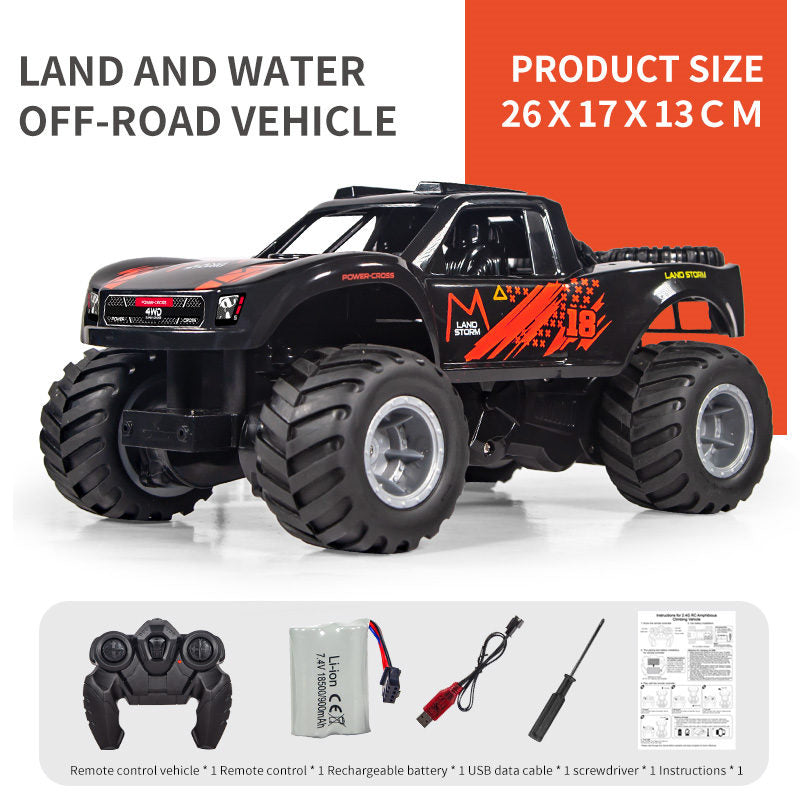 OPPCARE Remote Control Car Toys Waterproof RC Truck All Terrain Off-Road RC Car for Kids Pool Toys-Orange