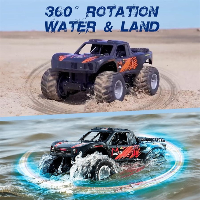 OPPCARE Remote Control Car Toys Waterproof RC Truck All Terrain Off-Road RC Car for Kids Pool Toys-Orange