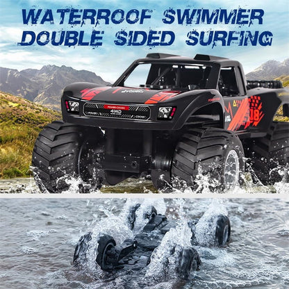 OPPCARE Remote Control Car Toys Waterproof RC Truck All Terrain Off-Road RC Car for Kids Pool Toys-Orange