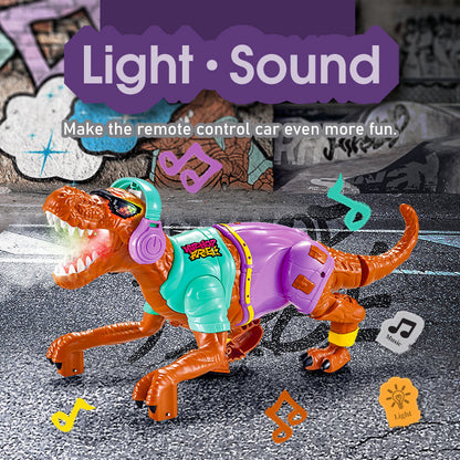 OPPCARE Remote Control Dinosaur Toys Simulate Dino to Walk Roar Light Spray and Sing RC Toys for Kids