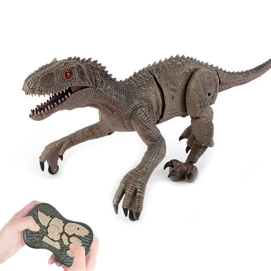 OPPCARE Remote Control Dinosaur Toys for Boys Big Size Dino Toy with Roaring Sound Light Up-3701 Grey